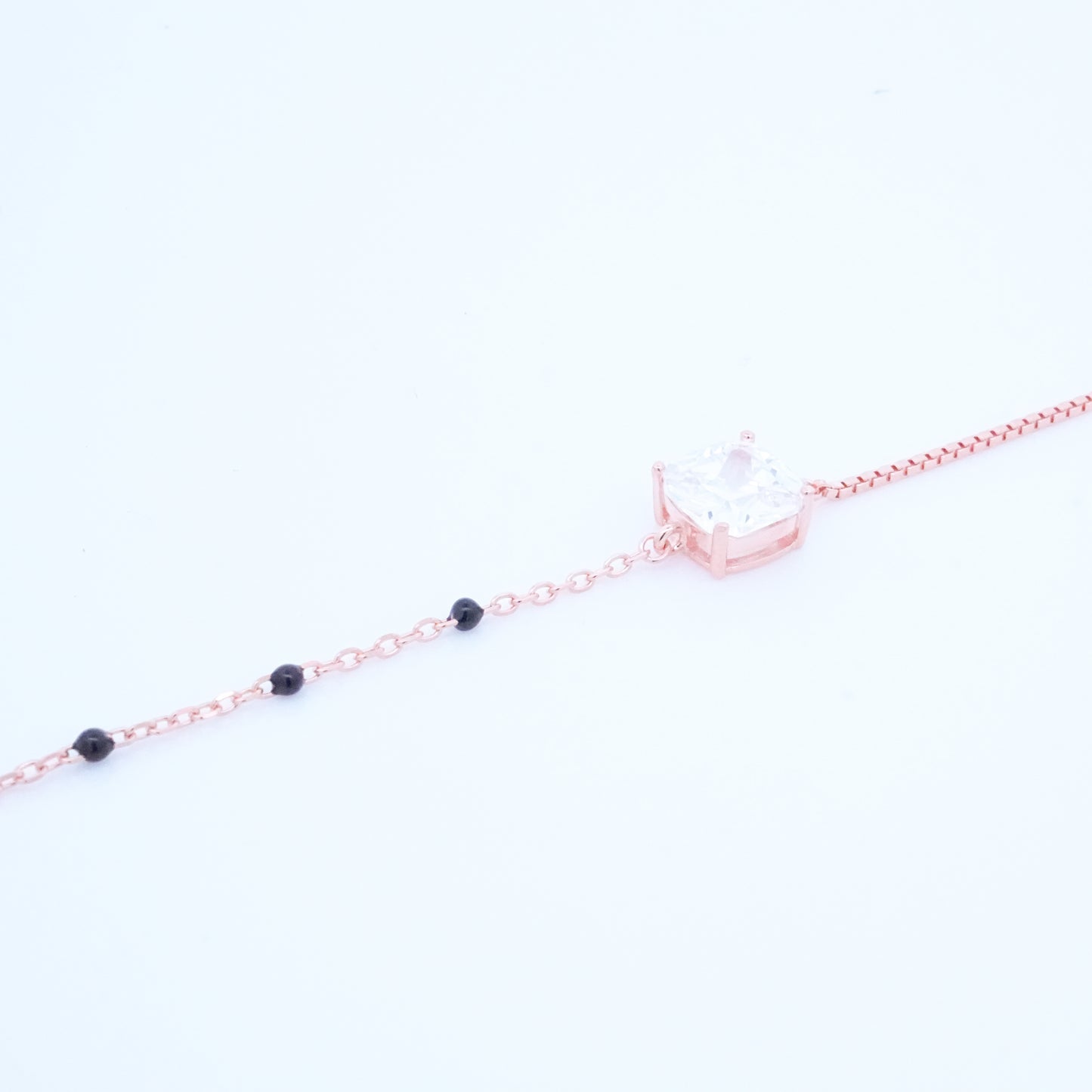 Rosegold Cushion Cut Hand Mangalsutra