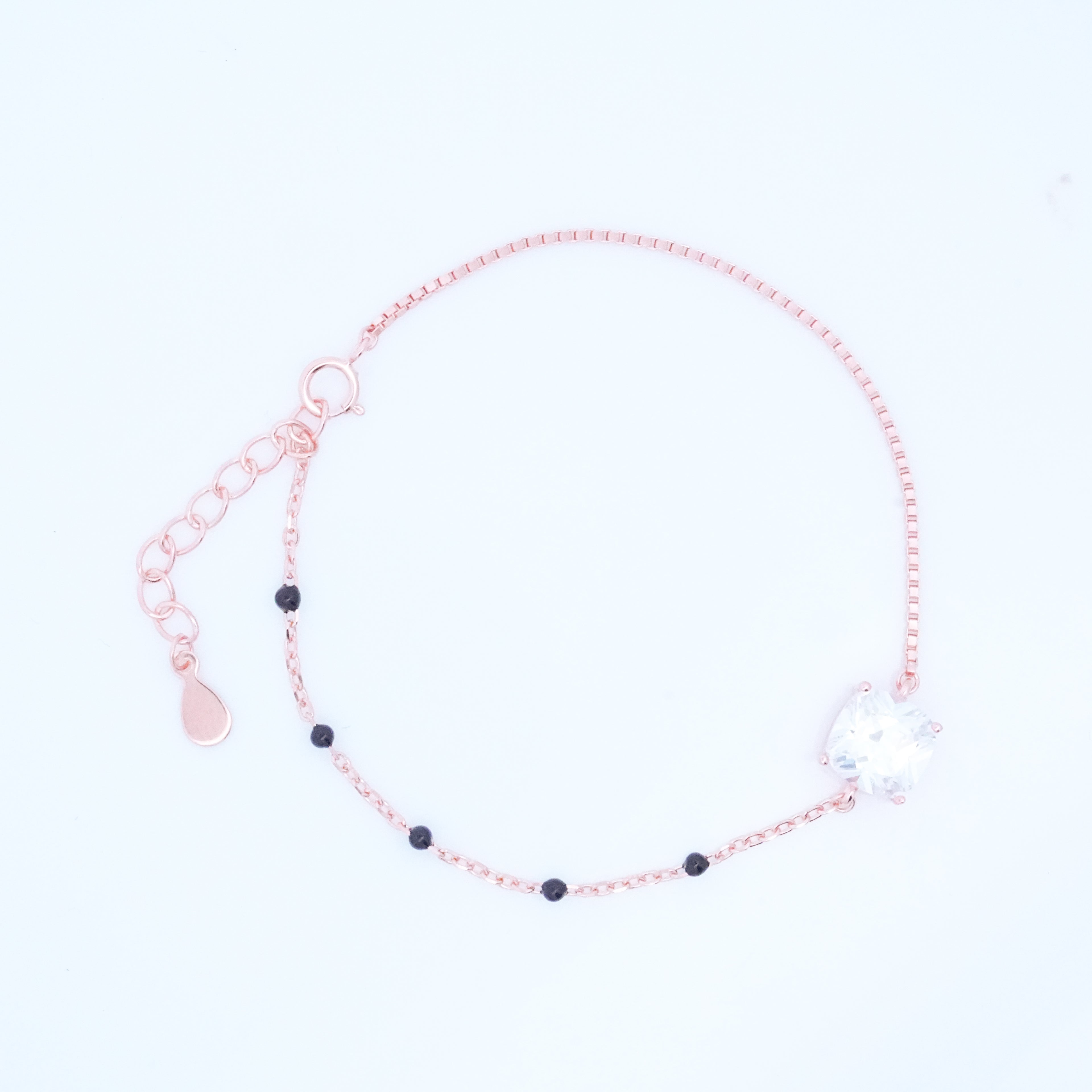Rosegold Cushion Cut Hand Mangalsutra