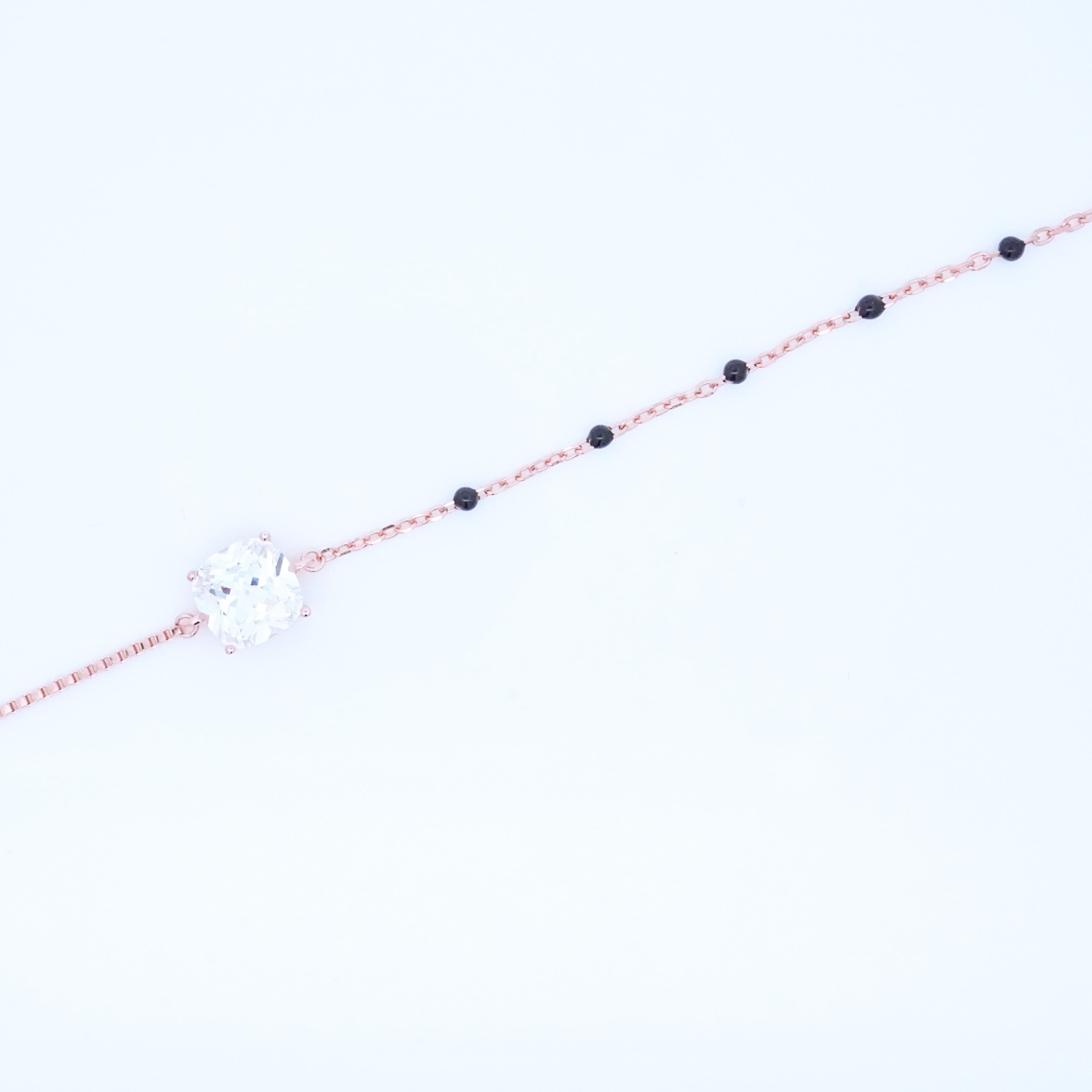 Rosegold Cushion Cut Hand Mangalsutra