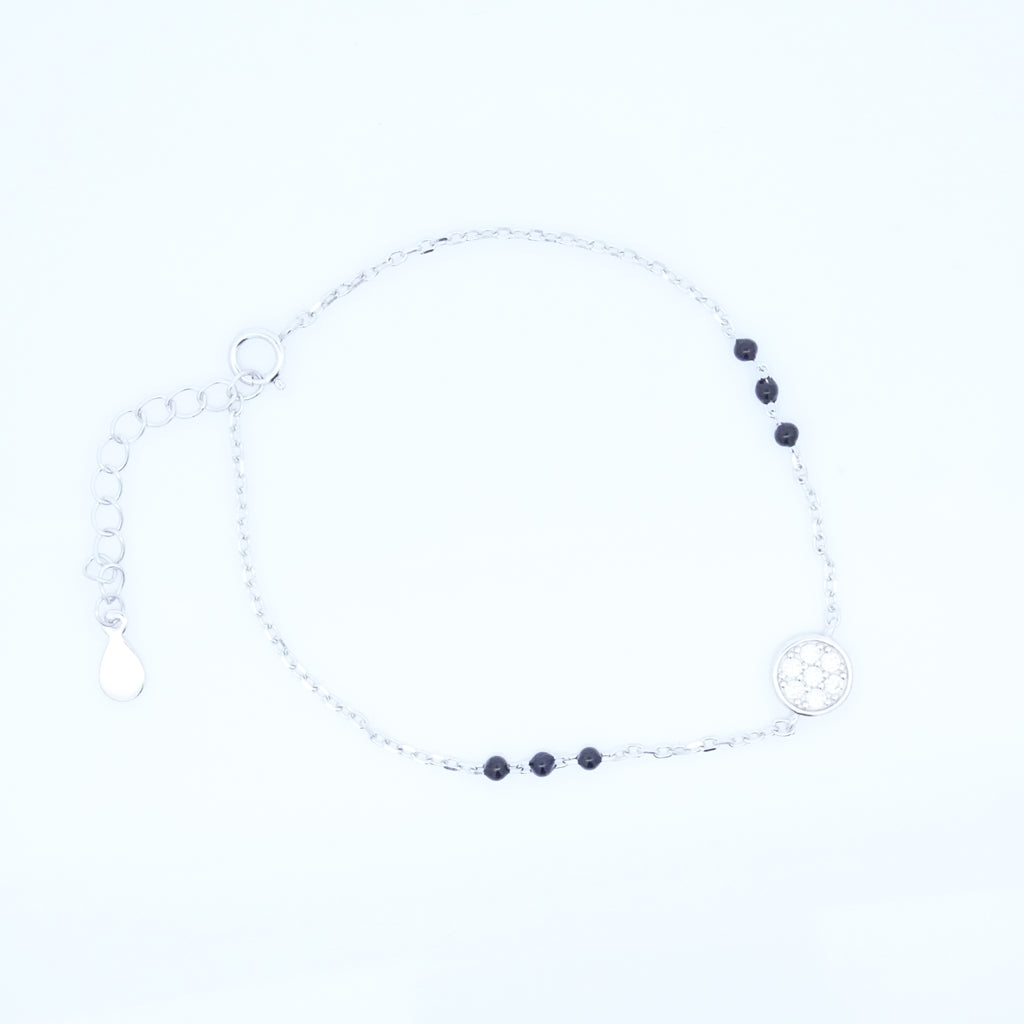 Silver Cz Fitted Hand Mangalsutra