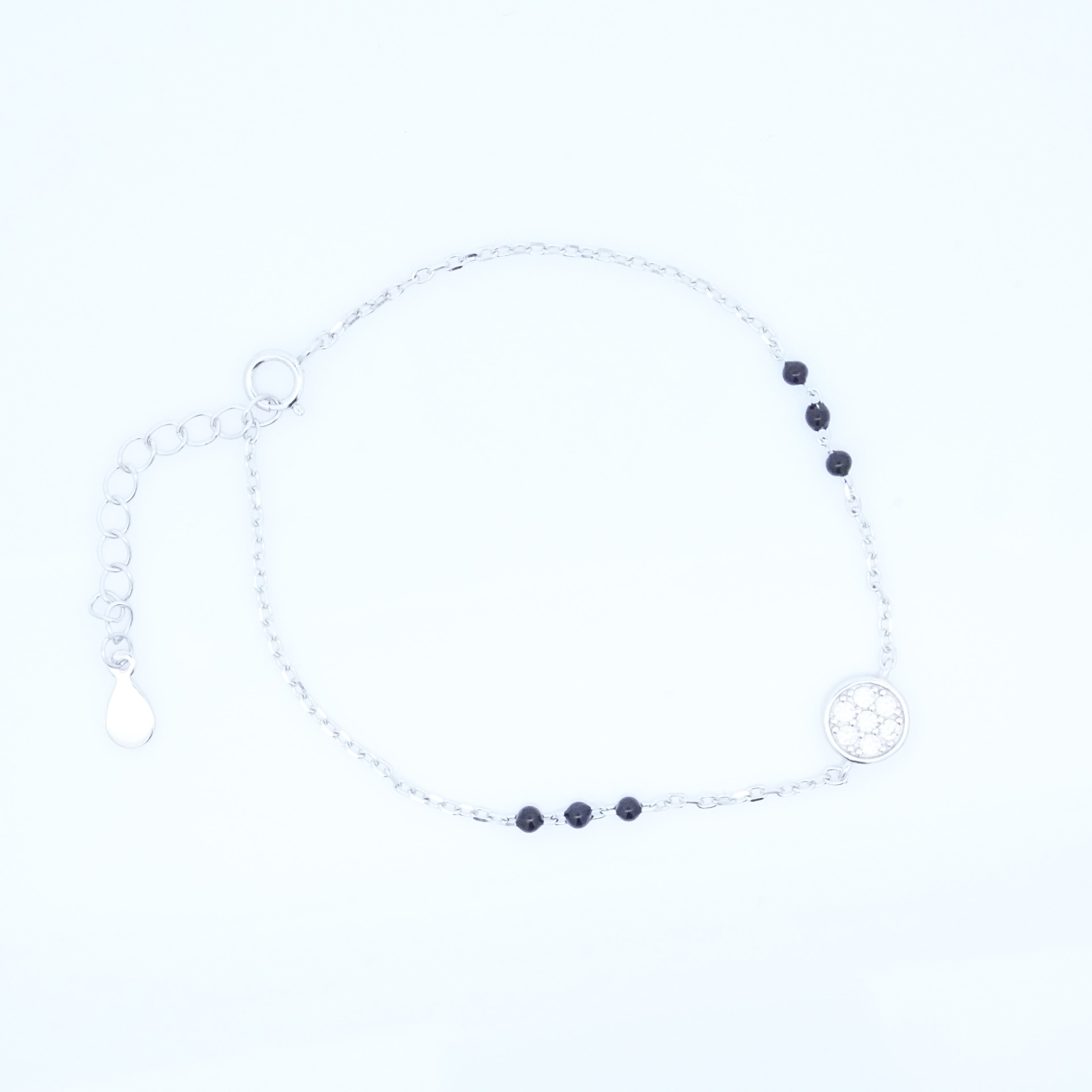 Silver Cz Fitted Hand Mangalsutra