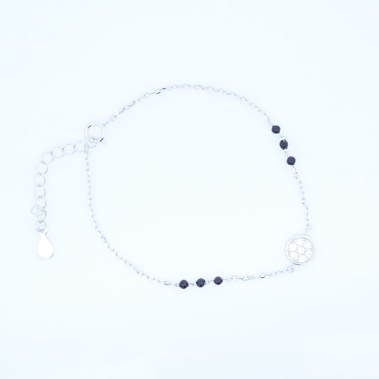 Silver Cz Fitted Hand Mangalsutra