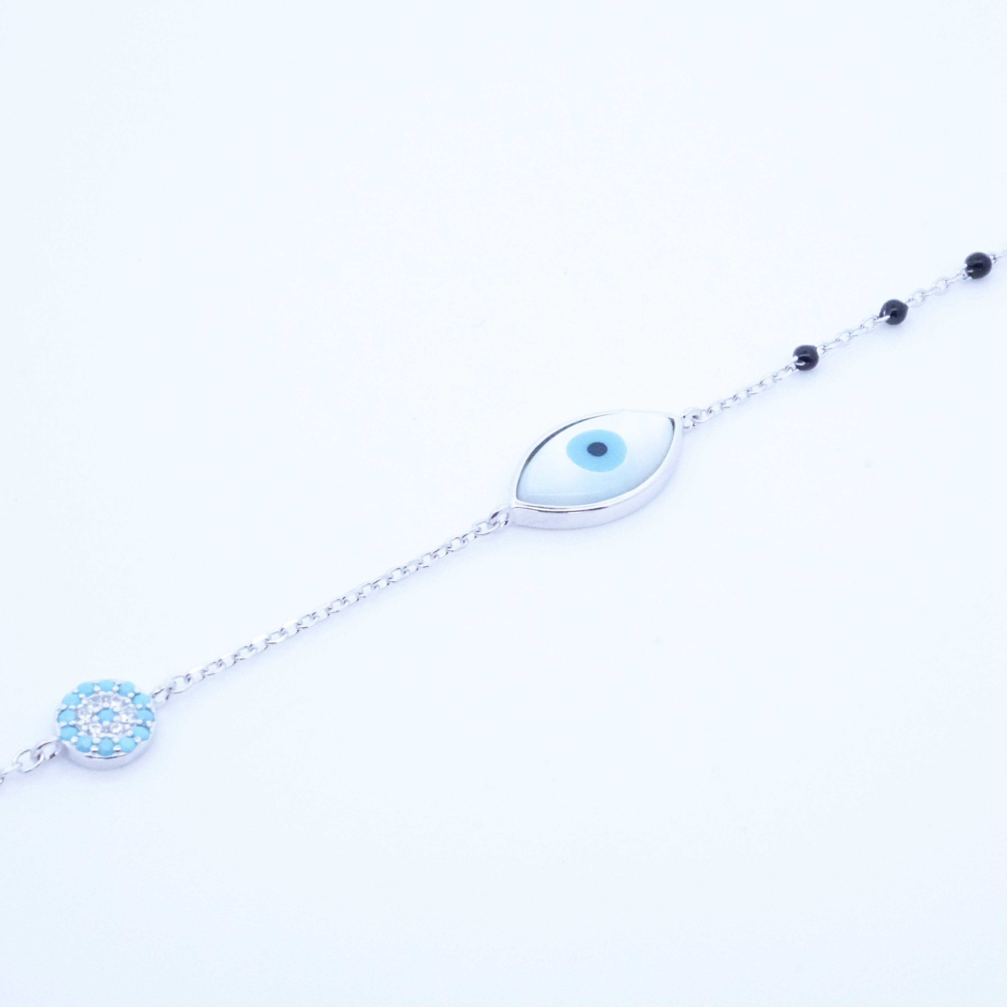 Silver Evileye Hand Mangalsutra