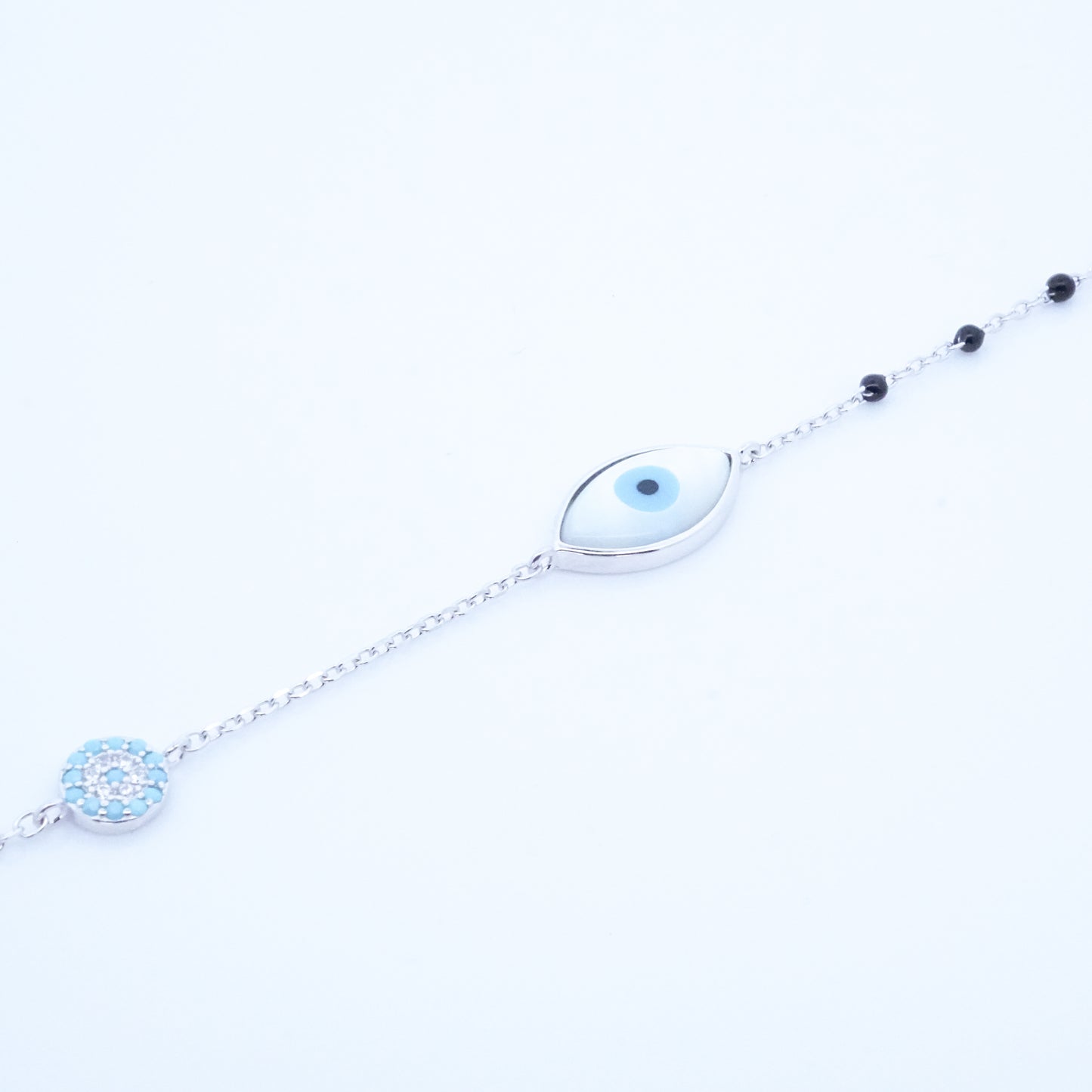 Silver Evileye Hand Mangalsutra