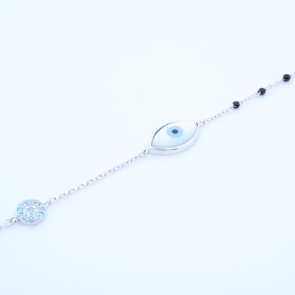 Silver Evileye Hand Mangalsutra