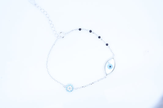 Silver Evileye Hand Mangalsutra