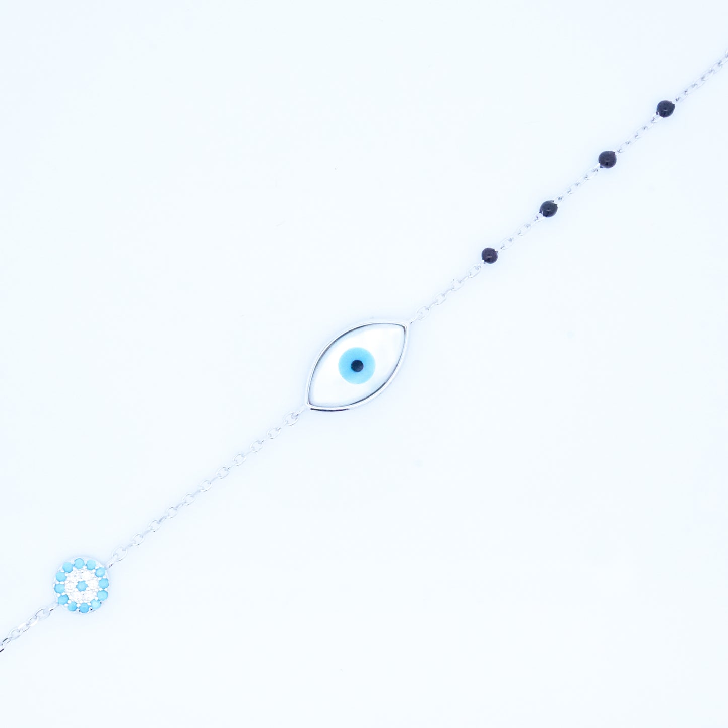 Silver Evileye Hand Mangalsutra