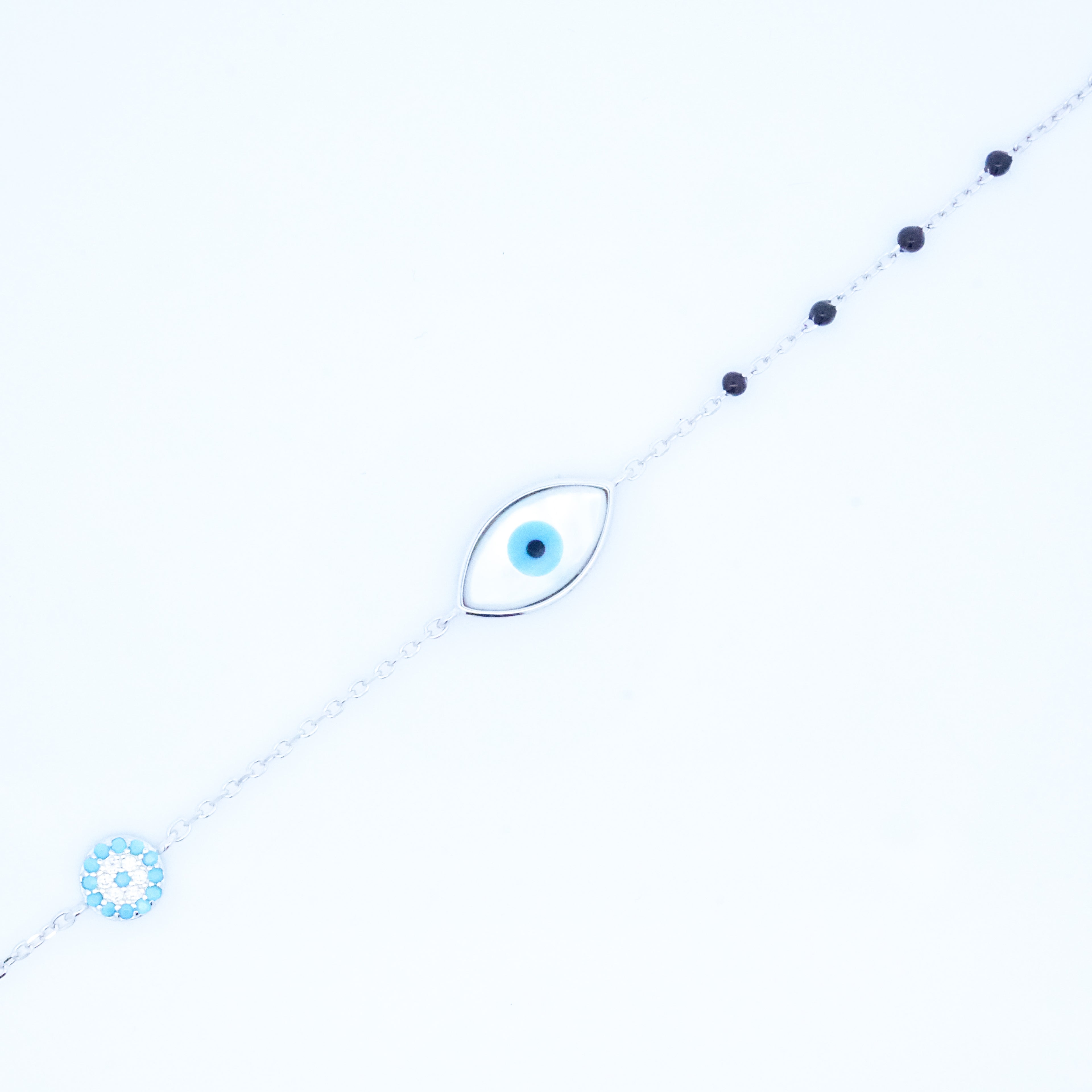Silver Evileye Hand Mangalsutra