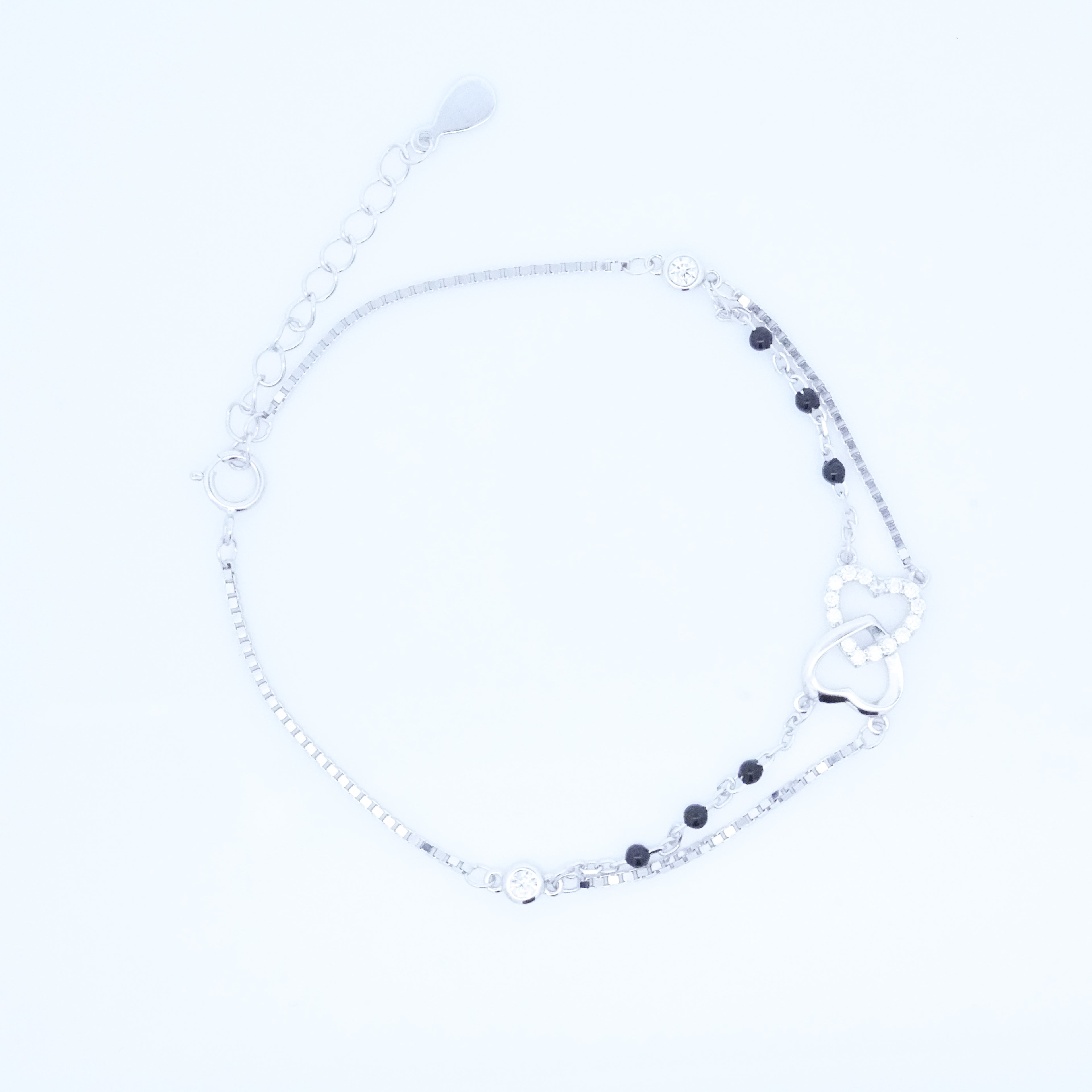 Silver Eternity Heart Hand Mangalsutra