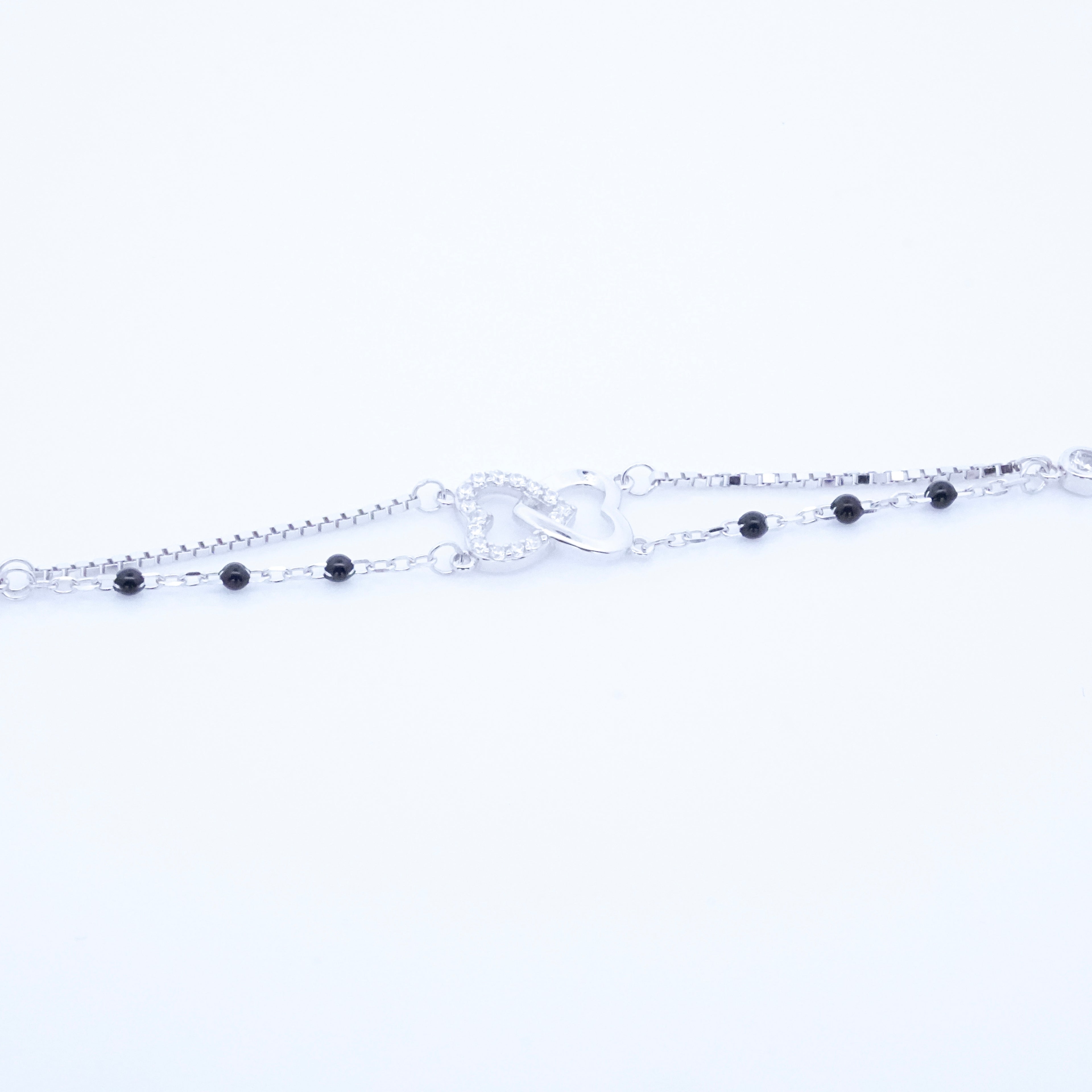 Silver Eternity Heart Hand Mangalsutra