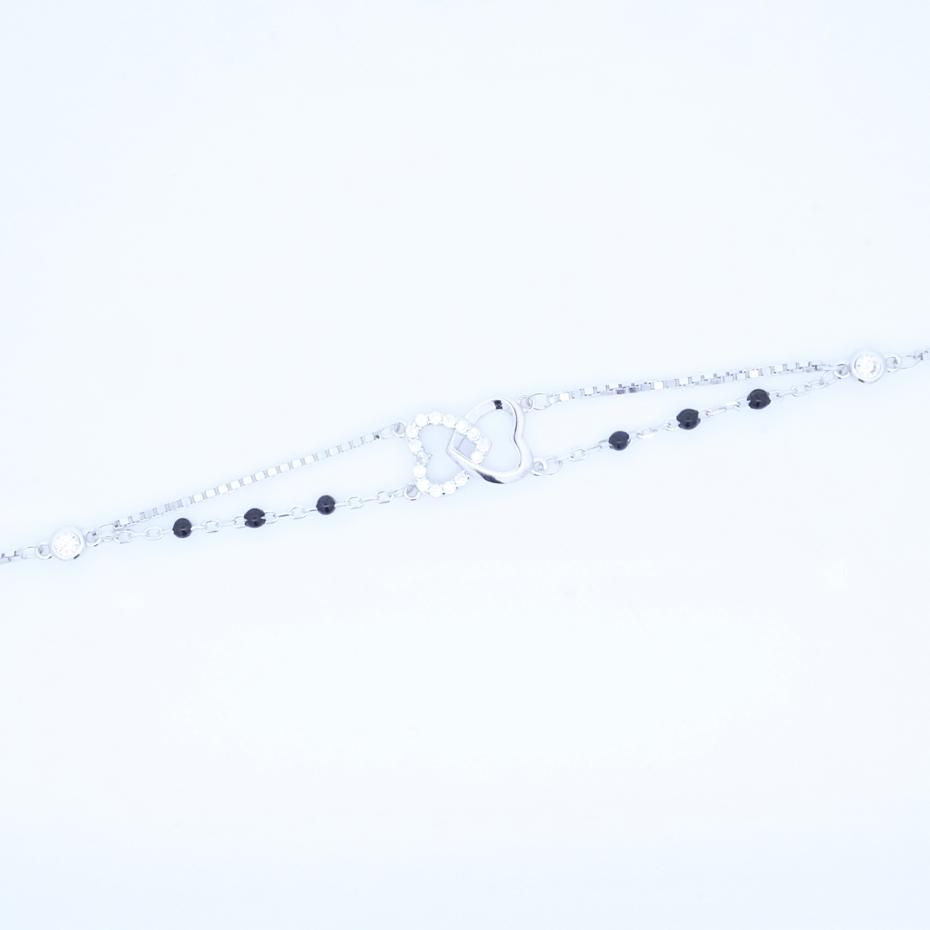 Silver Eternity Heart Hand Mangalsutra