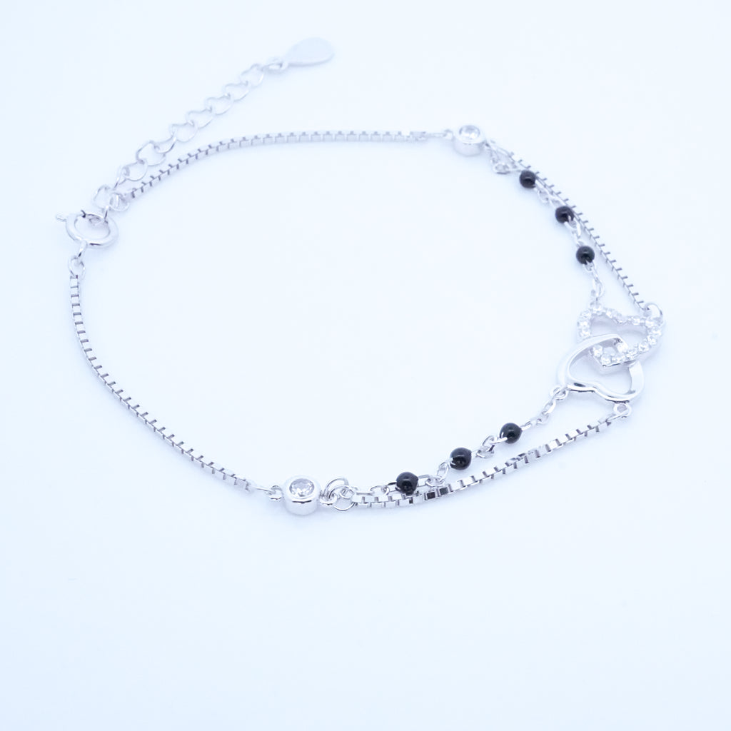 Silver Eternity Heart Hand Mangalsutra