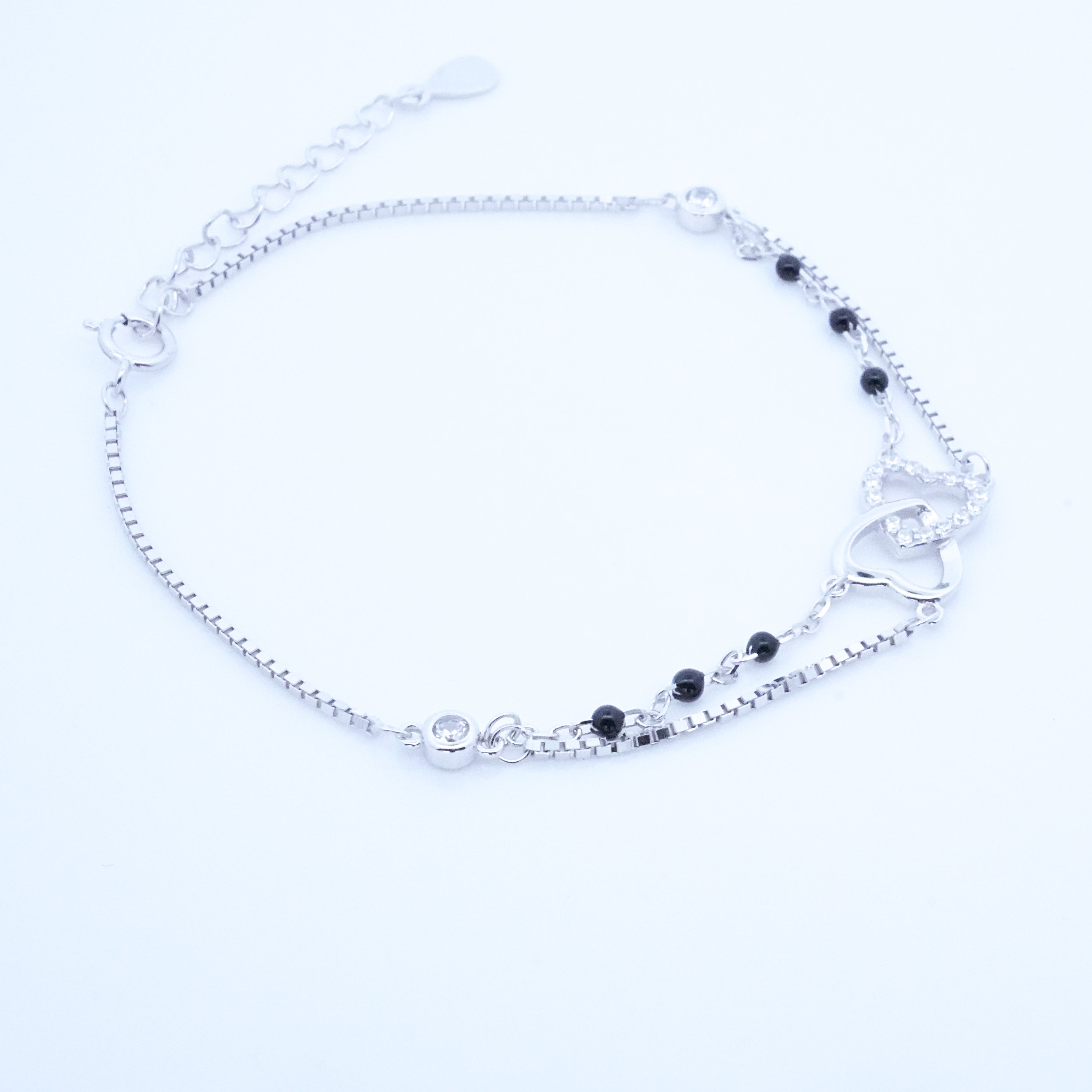 Silver Eternity Heart Hand Mangalsutra