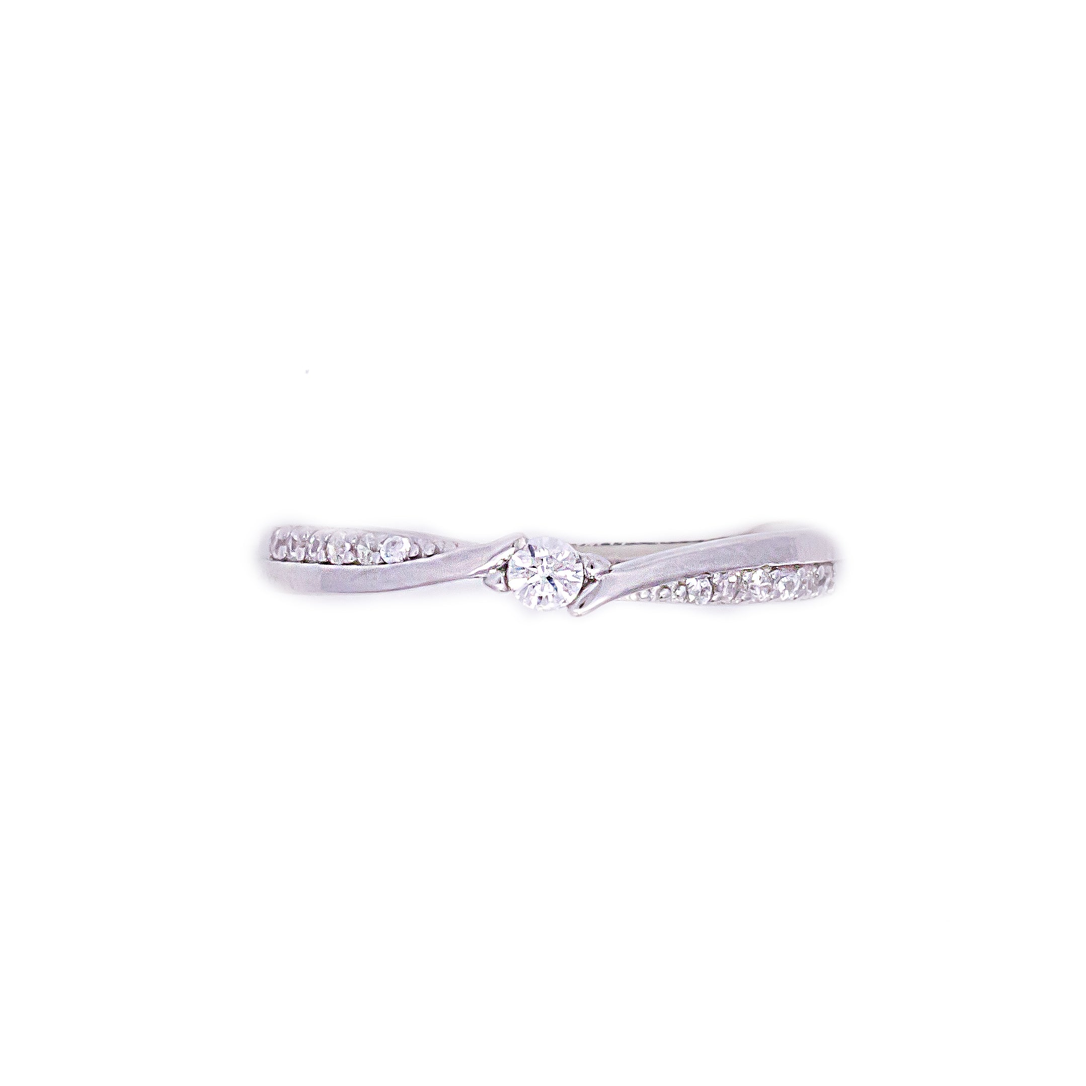 Adjustable Small Solitaire Silver Ring