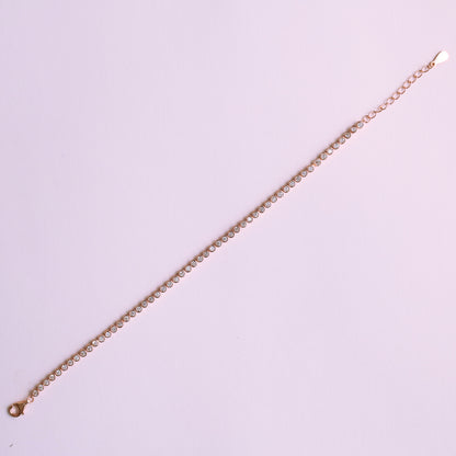 Rosegold Zircon Delicate Tennis Bracelet