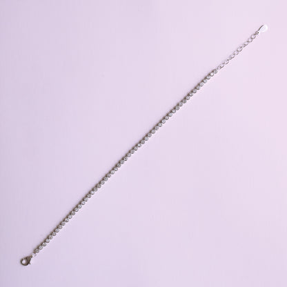 Silver Zircon Delicate Tennis Bracelet