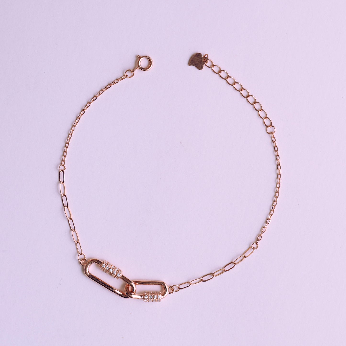 Interlocked Rose Gold Bracelet