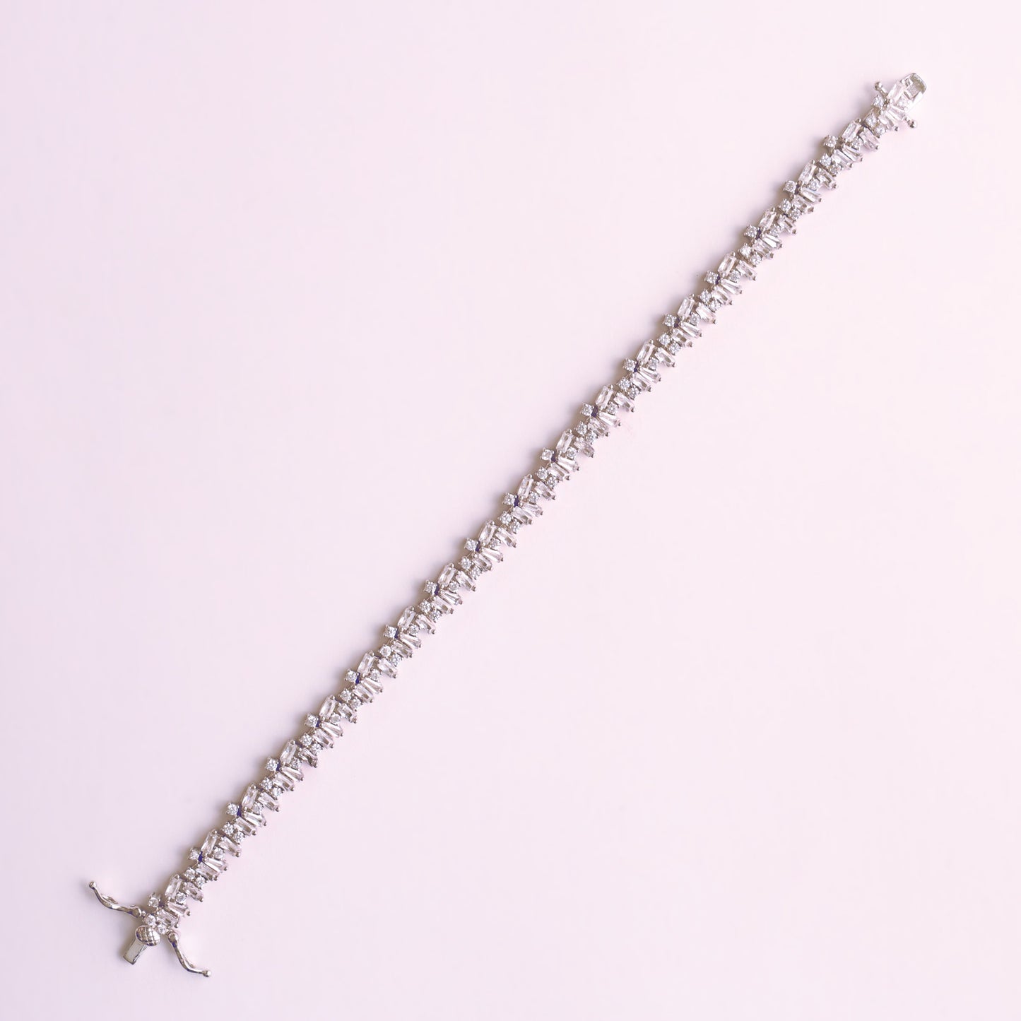 Silver Zircon Choki Tennis Bracelet