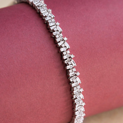Silver Zircon Choki Tennis Bracelet