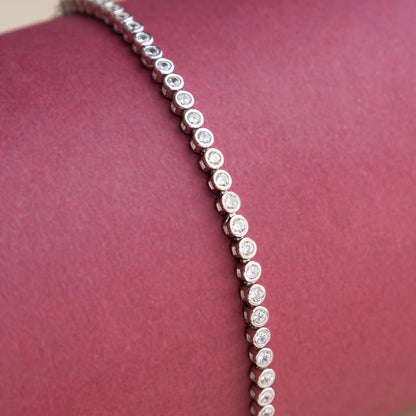 Silver Zircon Delicate Tennis Bracelet