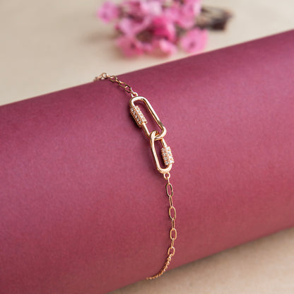 Interlocked Rose Gold Bracelet