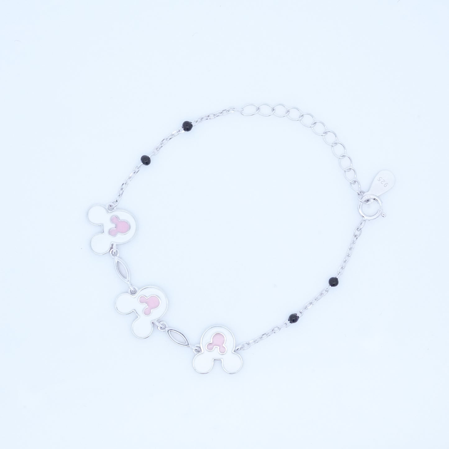Silver Micky Mouse Kids Bracelet