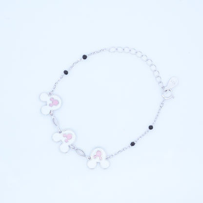 Silver Micky Mouse Kids Bracelet
