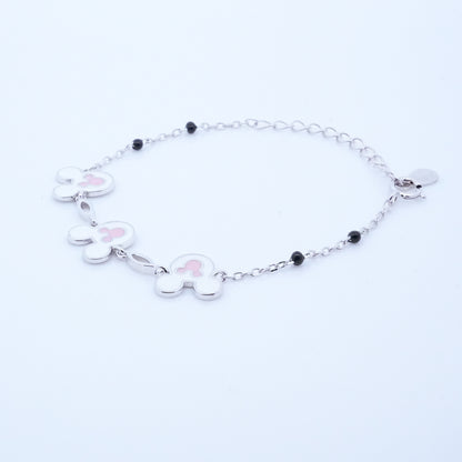Silver Micky Mouse Kids Bracelet