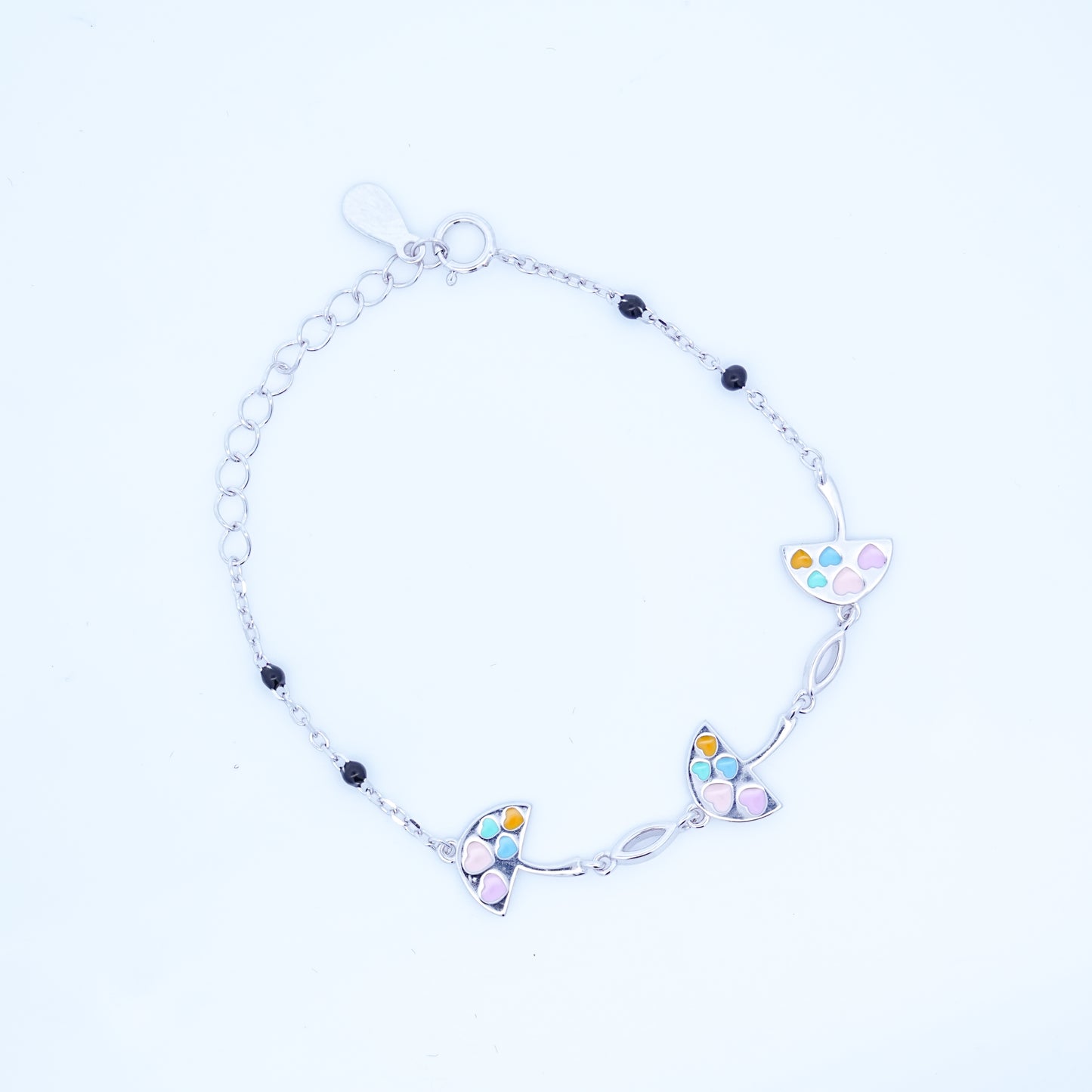 Silver Umbrella Kids Bracelet