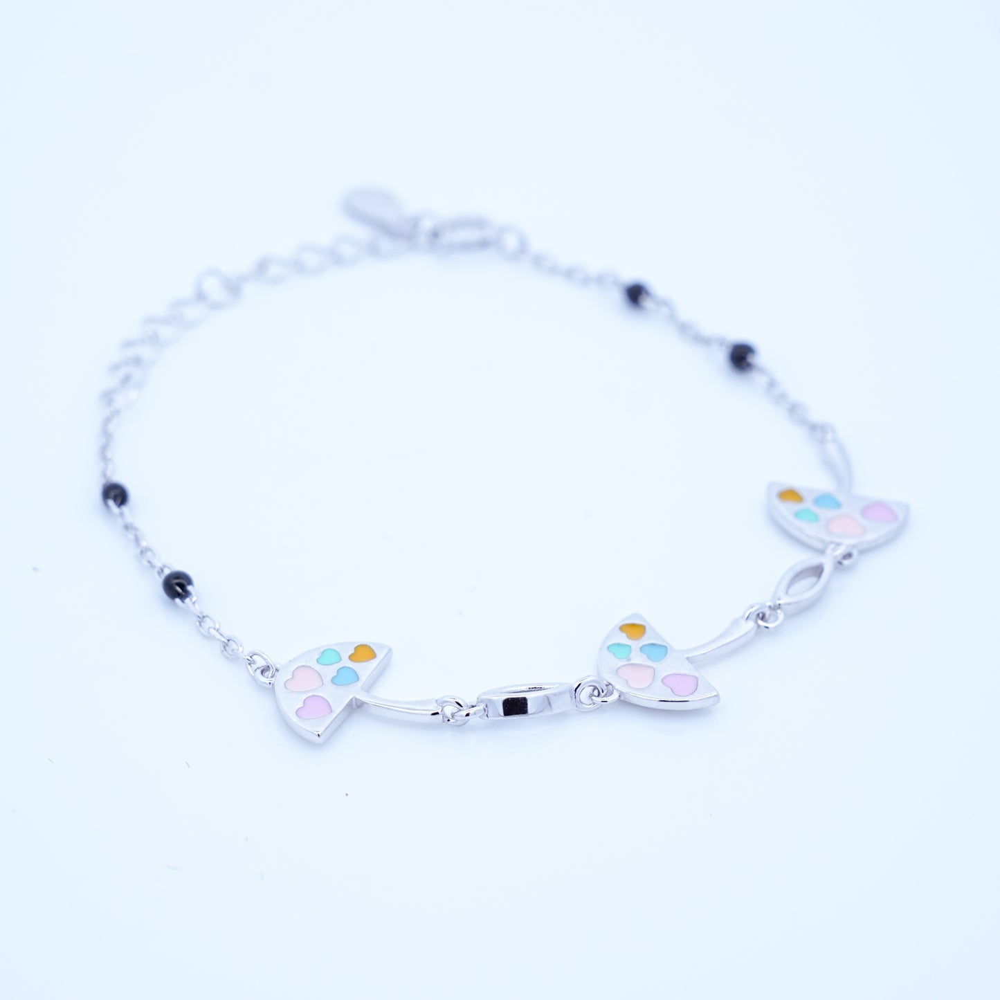 Silver Umbrella Kids Bracelet