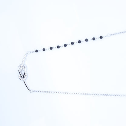Silver Interlocked Mangalsutra
