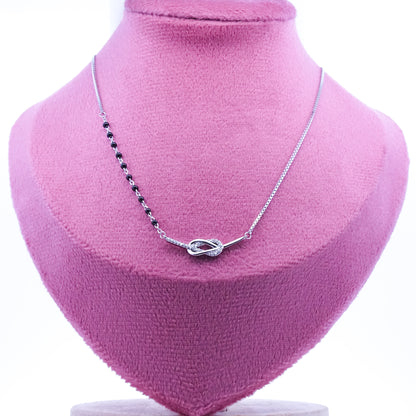 Silver Interlocked Mangalsutra