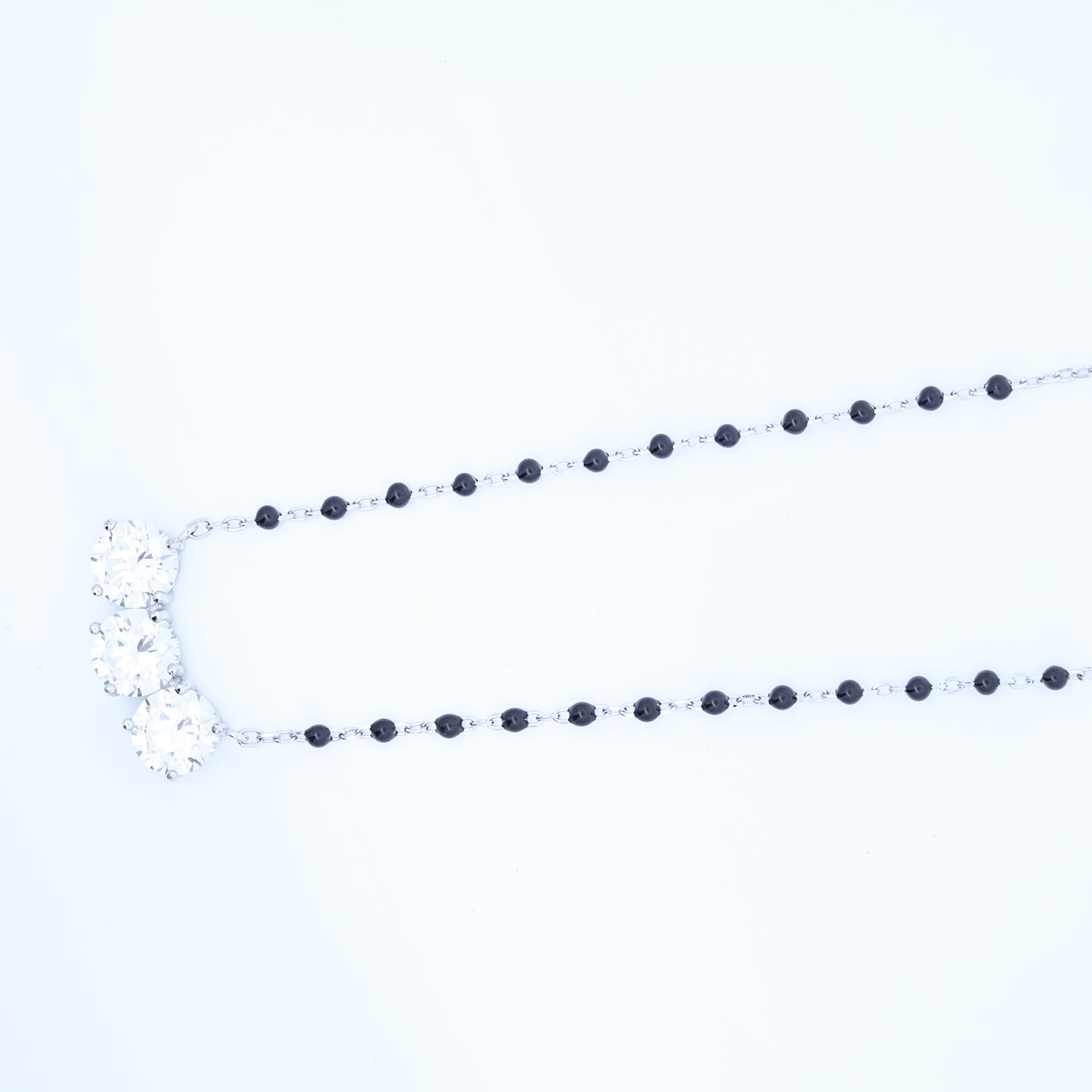 Silver Three Diamongs Mangalsutra