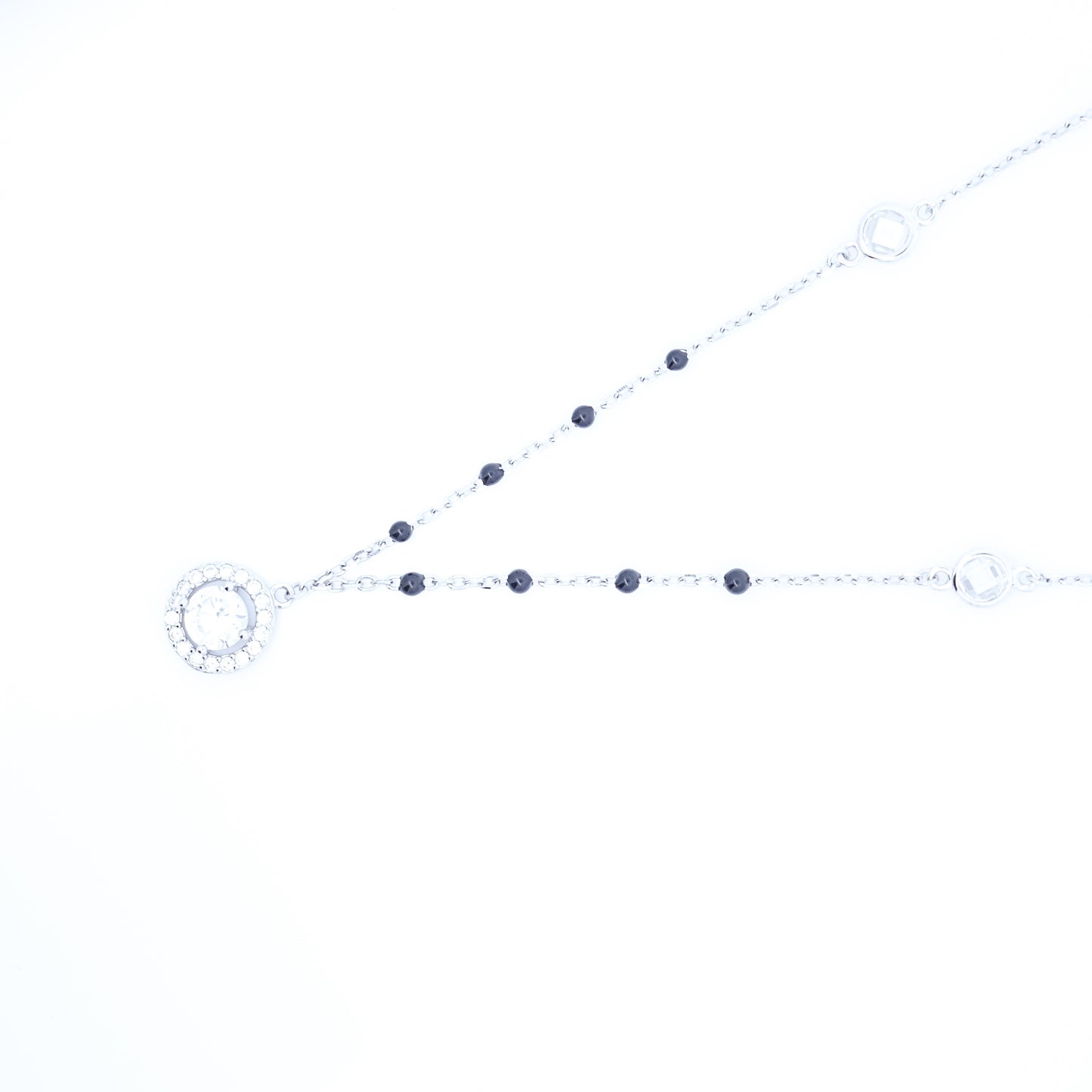 Silver Small Wheel Solitaire Mangalsutra