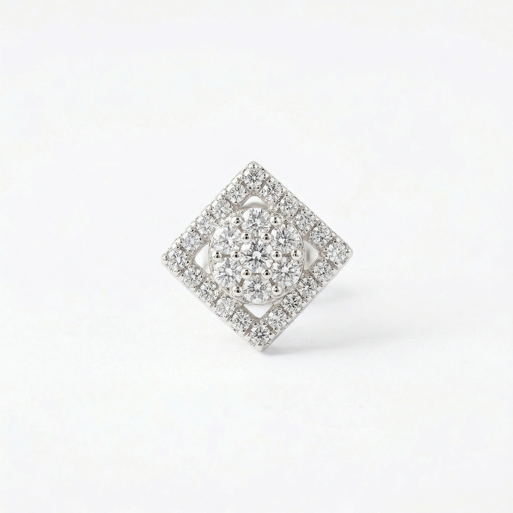 Silver Delicate squared earrings