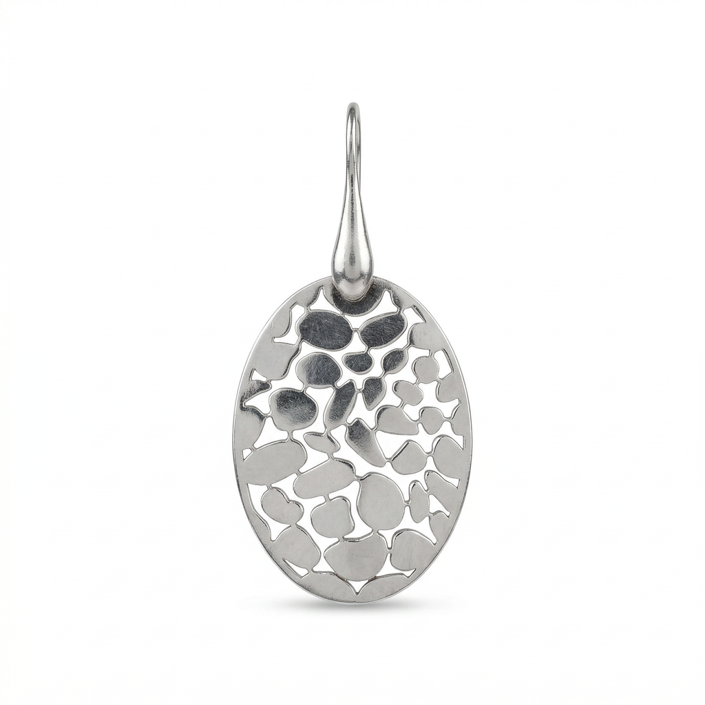 Silver italian designer danglers earrings