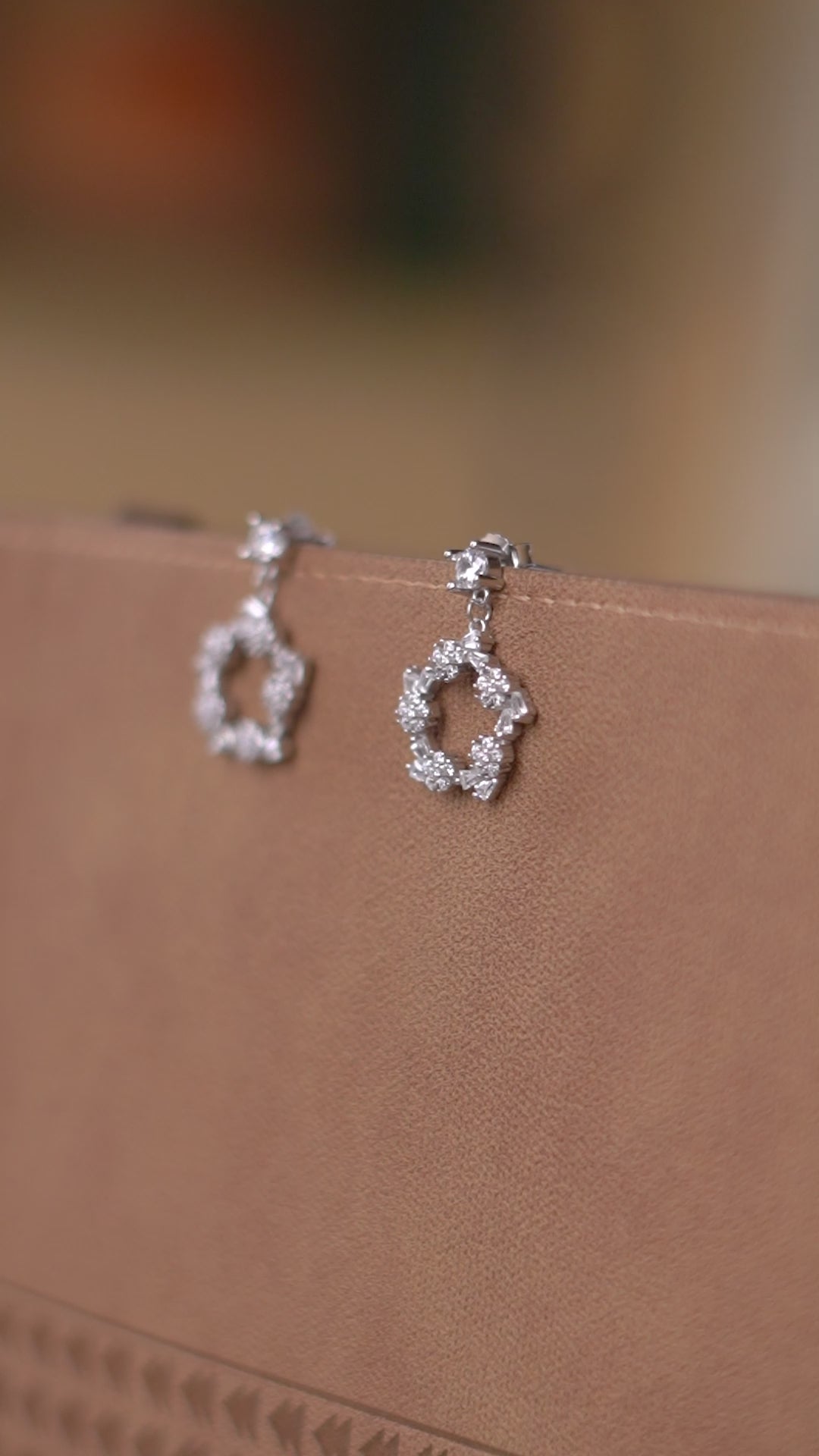 Silver Petal Drop Dangler Earrings