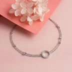 Double Layered Goodluck Silver Bracelet