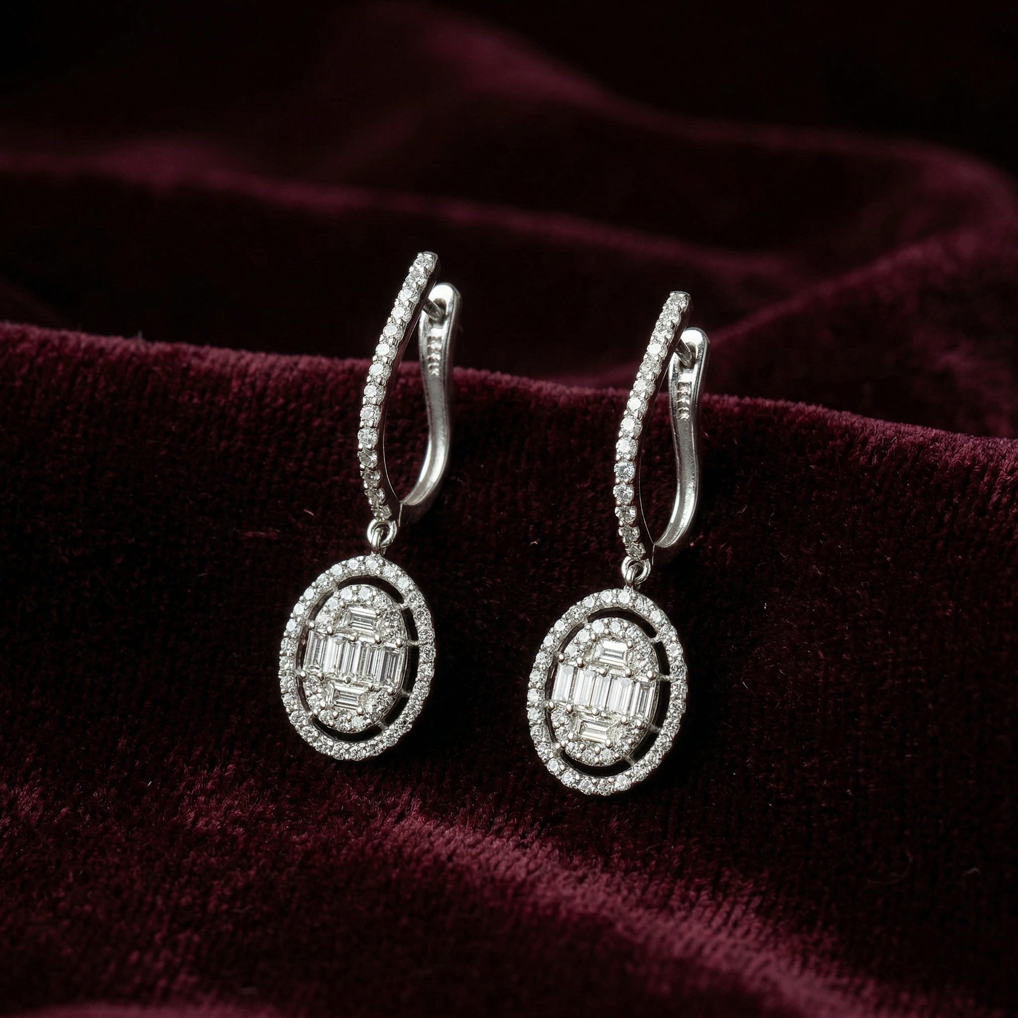 Silver choki heavy dangler earrings